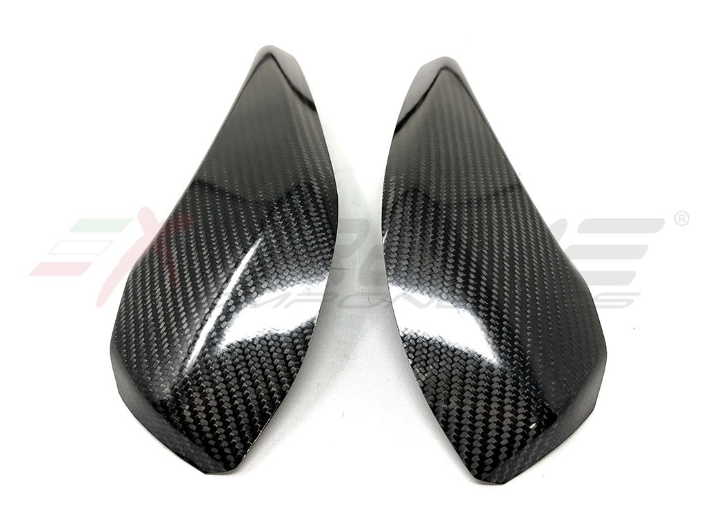 Fairings in Carbon fiber : Tank protections for Aprilia RSV4 1100 Factory /  Tuono V4 1100 Factory (2021/2023) (glossy transparent)