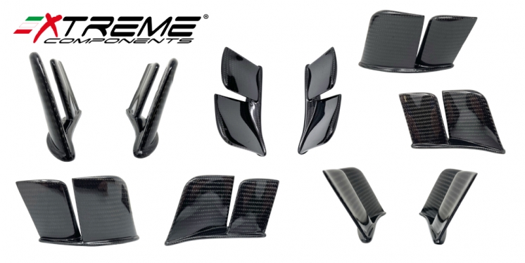TWILL CARBON FIBER TAIL WINGLETS FOR DUCATI PANIGALE V4 / S / R 2025 - 2026