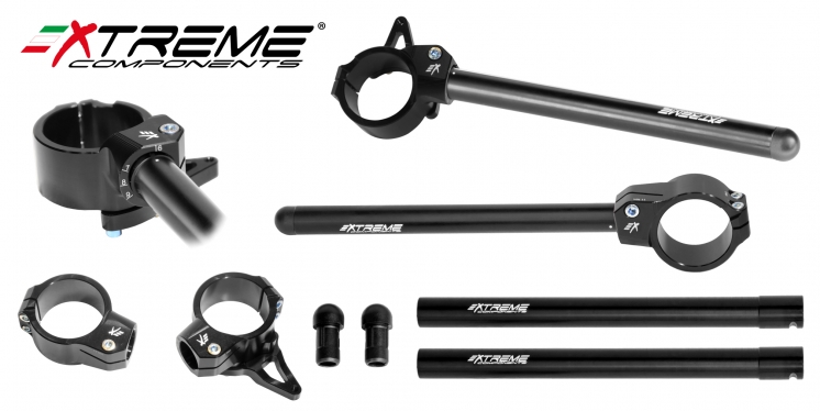 SEMIMANUBRI GP CON SUPPORTO AMMORTIZZATORE DI STERZO PER DUCATI PANIGALE V4 / S 2025/2026